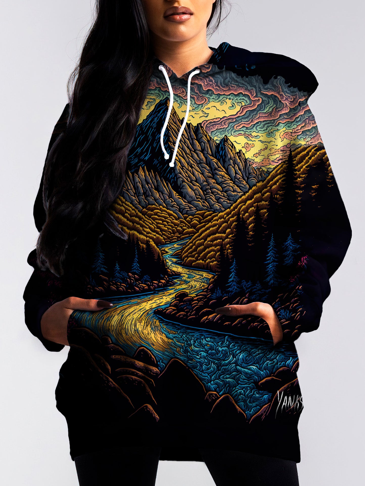 Perfect for raves and festivals, this comfortable pullover hoodie will keep you feeling your best