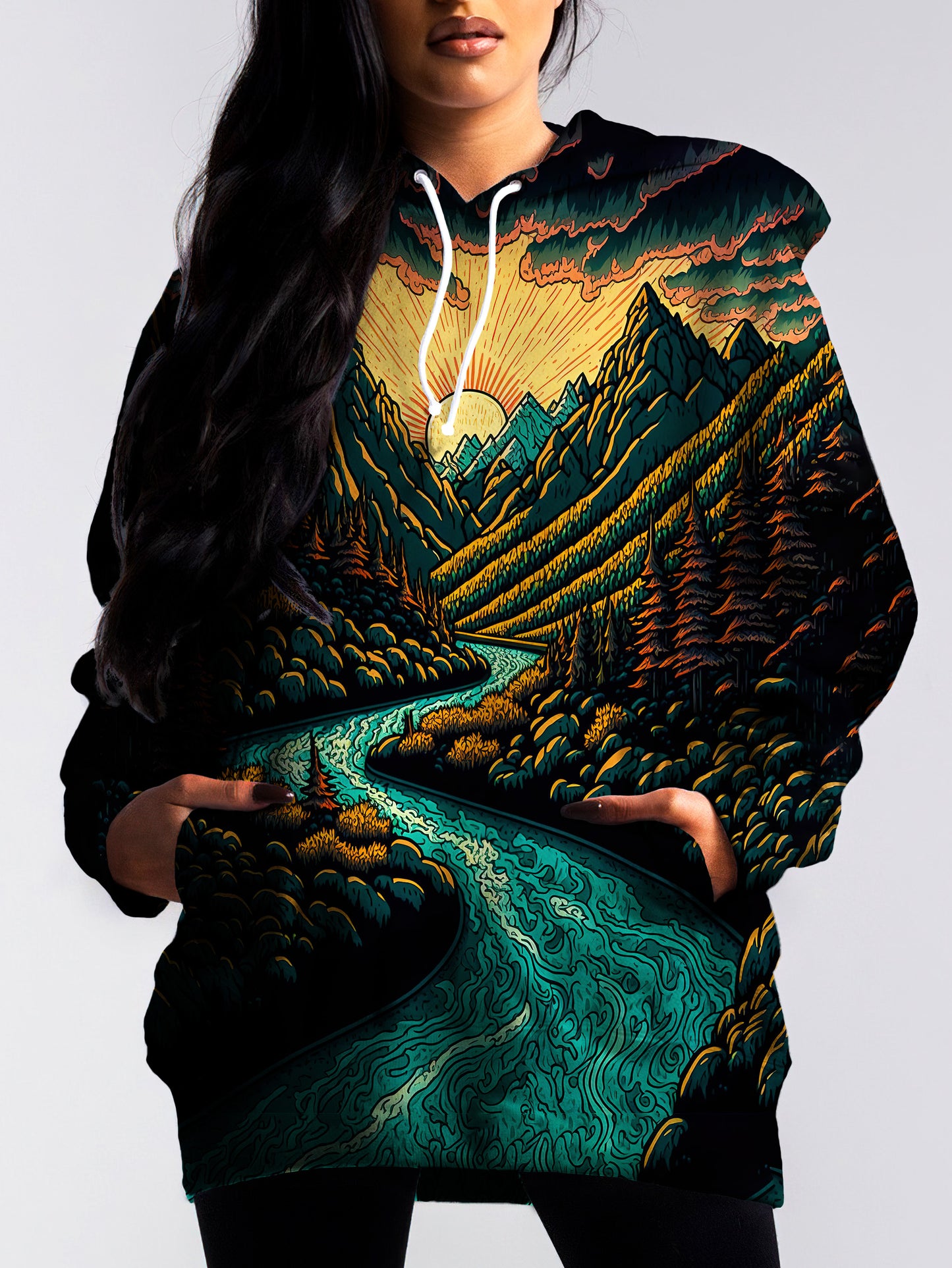 Stay warm and cozy at festivals and raves with this comfortable hoodie