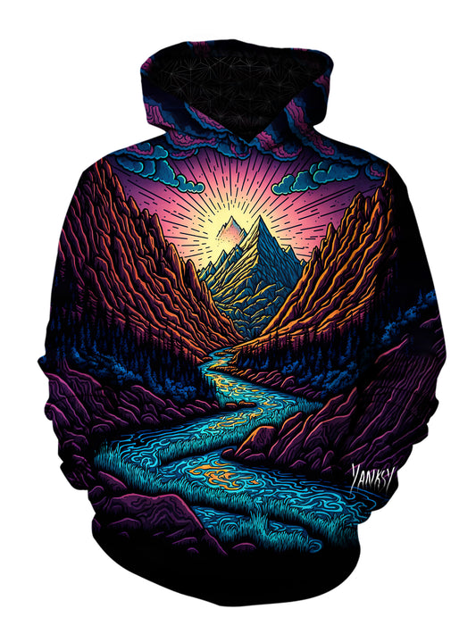 Elevate your wardrobe with this vibrant and striking trippy pullover hoodie