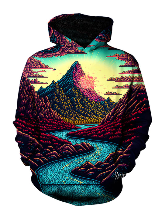 Express your creativity and individuality with this one-of-a-kind trippy pullover hoodie