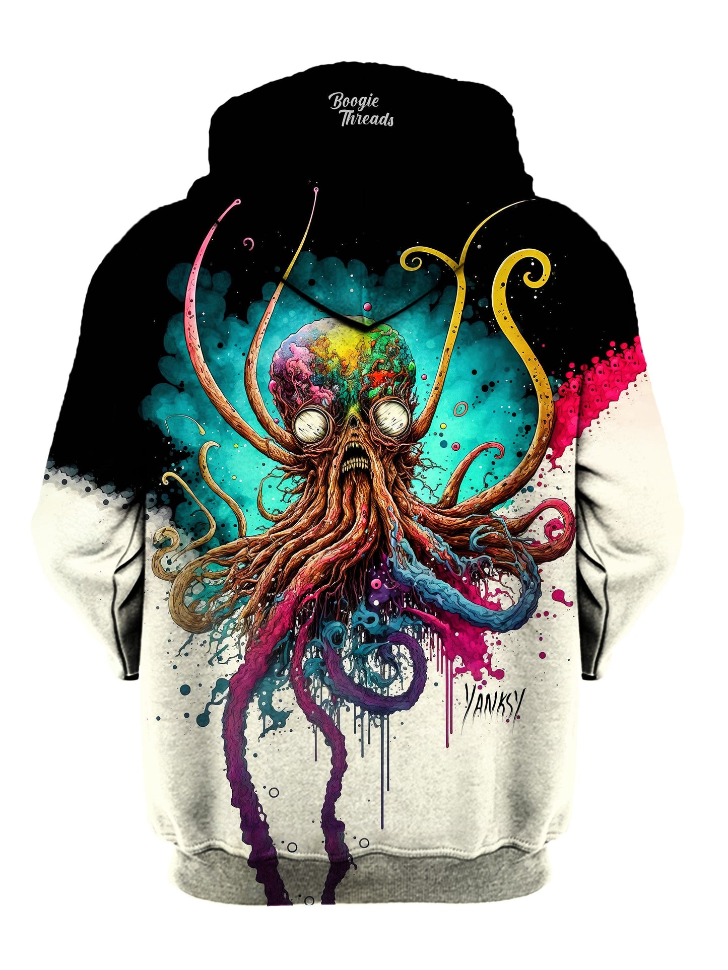 Stay comfortable and stylish all day and night at festivals and raves with this pullover hoodie
