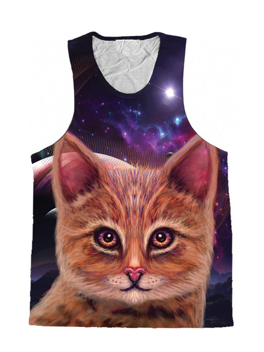 Space Cat Art Tank - Boogie Threads