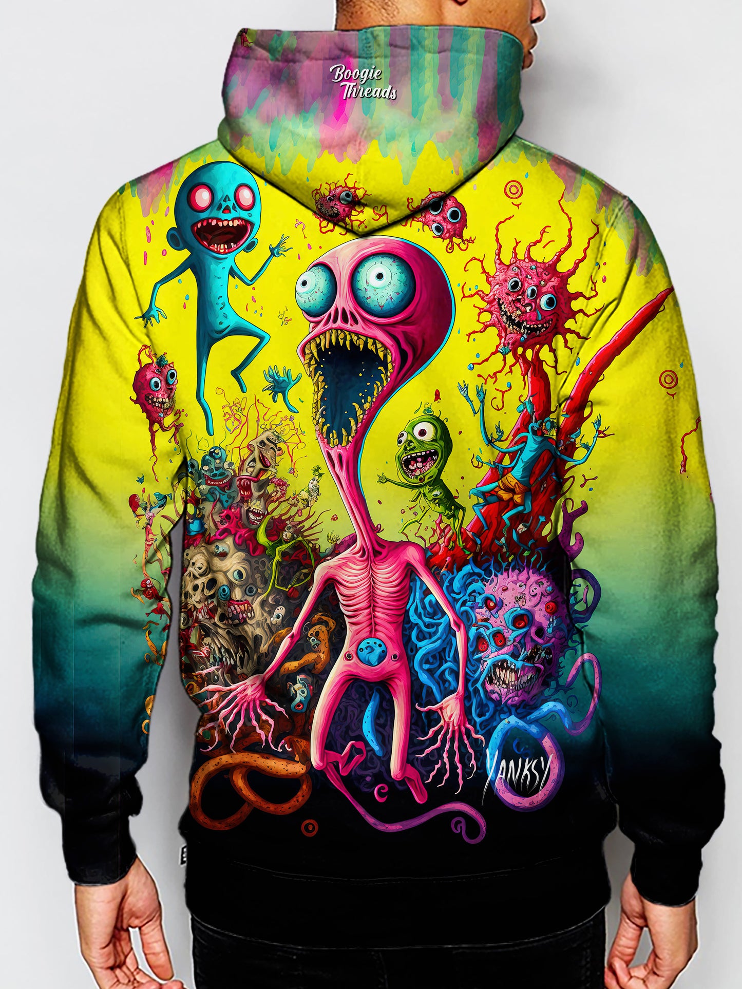 Experience the transformative power of psychedelic design with this one-of-a-kind hoodie