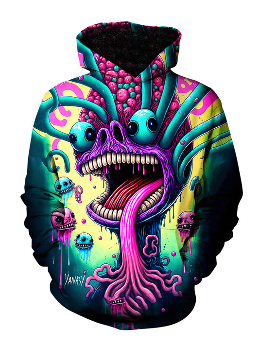 Elevate your wardrobe with this vibrant and striking trippy pullover hoodie