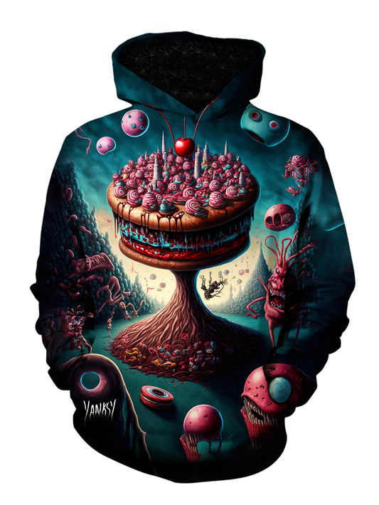 Express your creativity and individuality with this one-of-a-kind trippy pullover hoodie