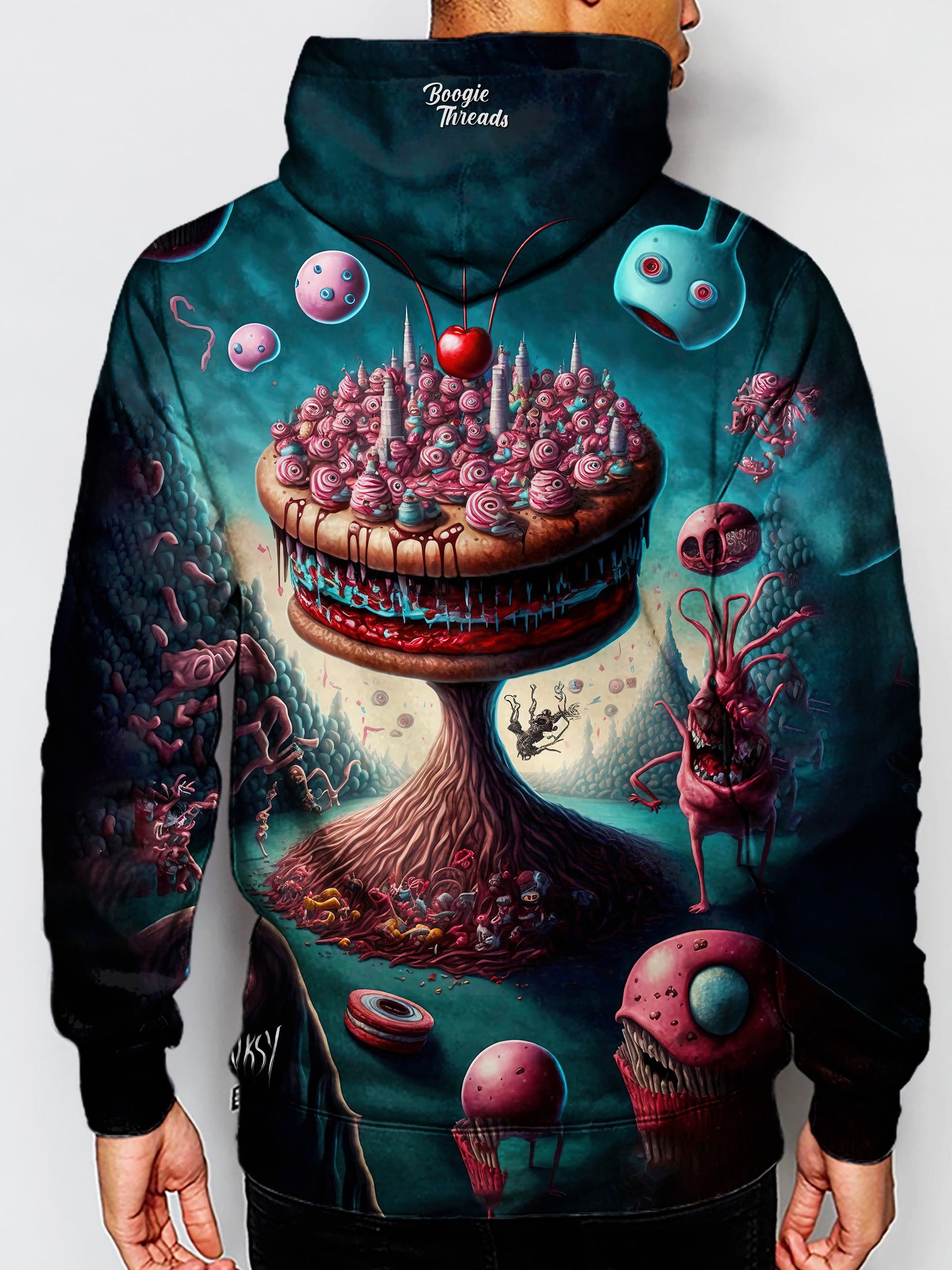 Make a splash with this bright and colorful hoodie