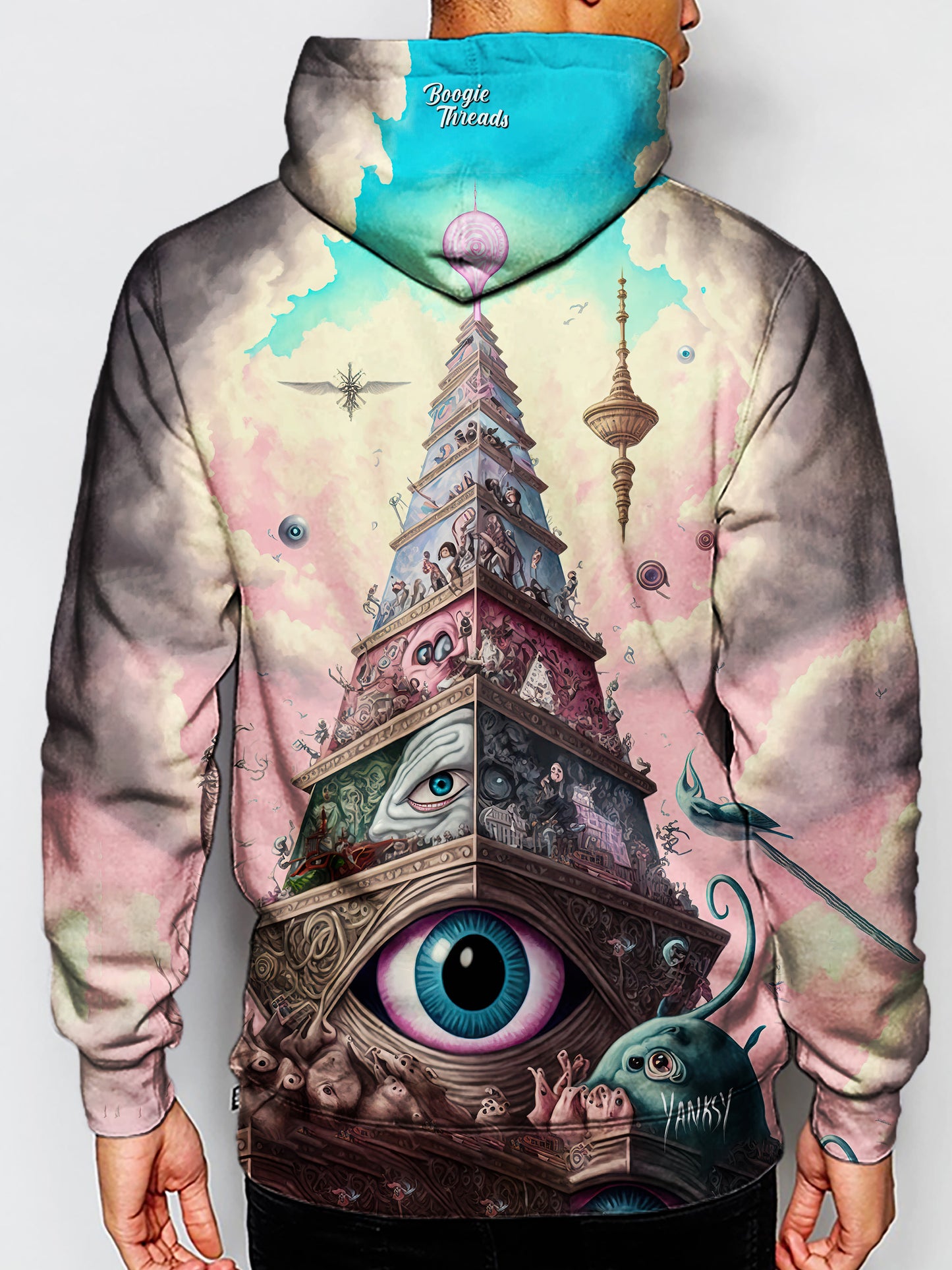 Experience the transformative power of psychedelic design with this one-of-a-kind hoodie