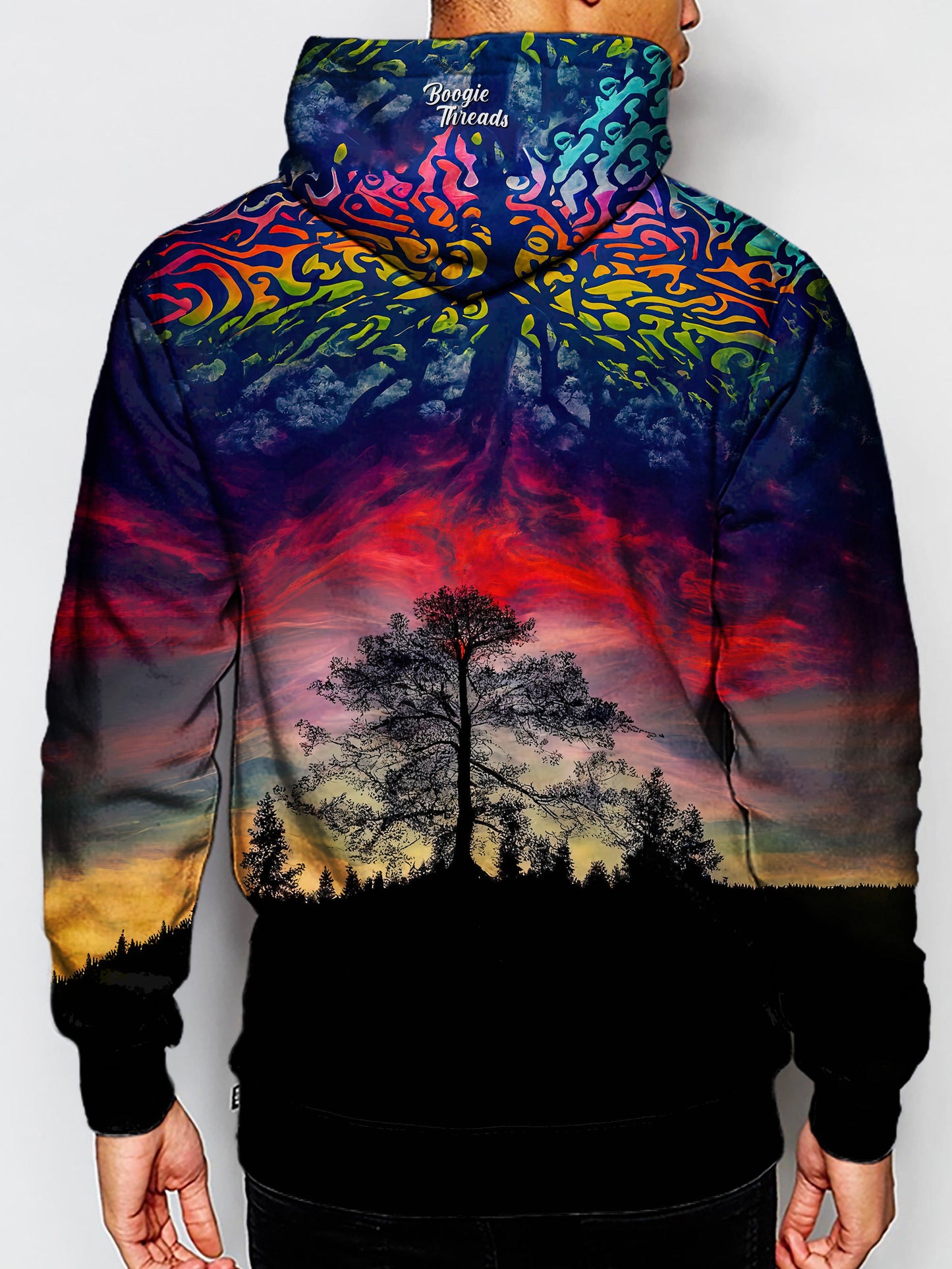 Experience the transformative power of psychedelic design with this one-of-a-kind hoodie