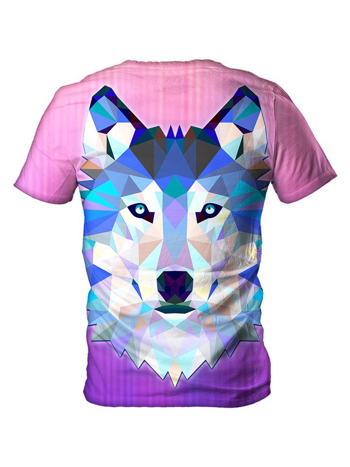 Back view of all over print psychedelic animal t shirt by Gratefully Dyed Apparel.