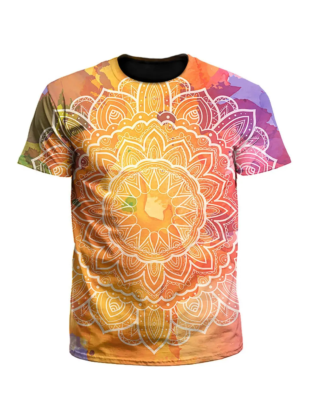 Water Colors Rainbow Mandala Unisex T-Shirt - Boogie Threads