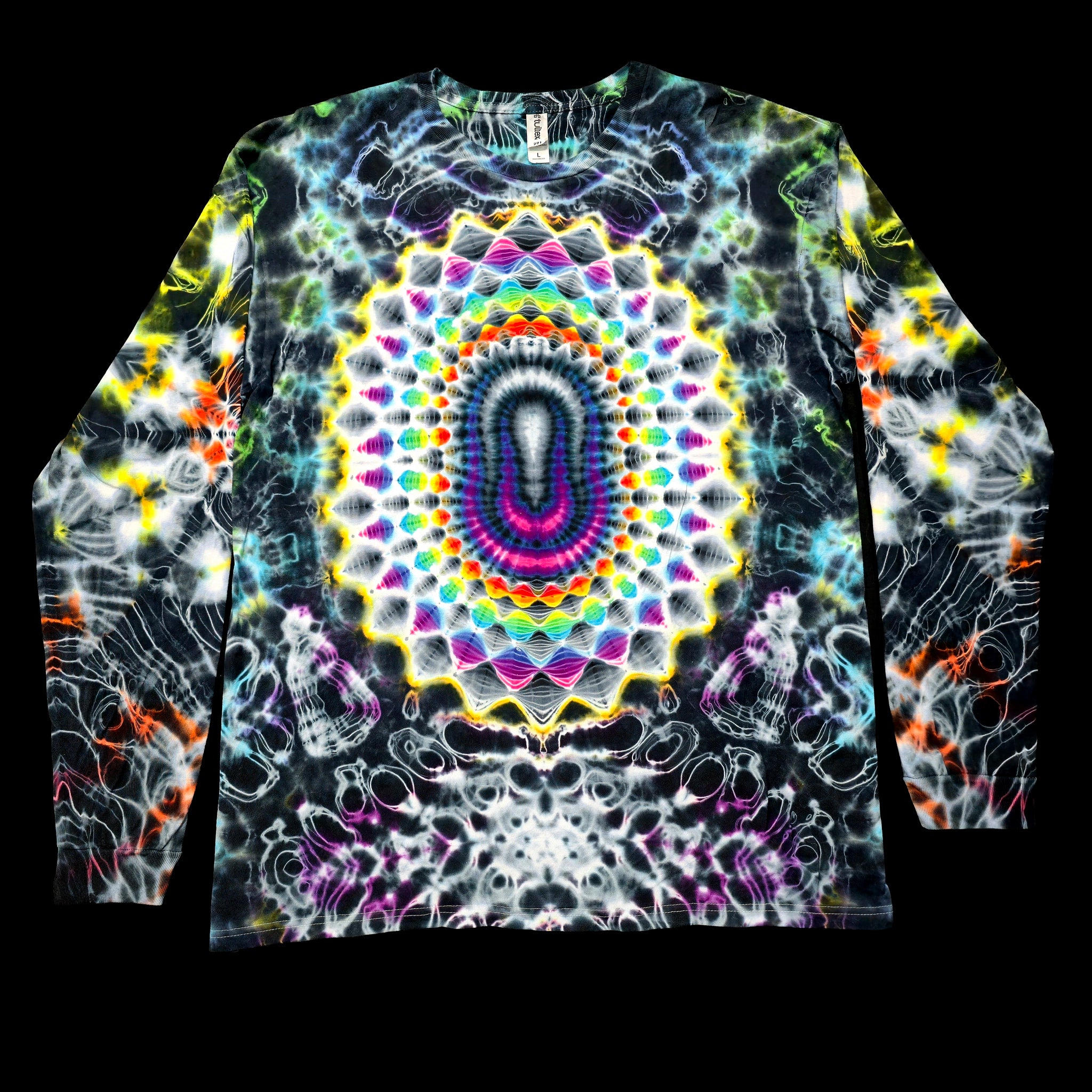 Chitin Glyph - Original Handmade Tie-Dye Long Sleeve Tee