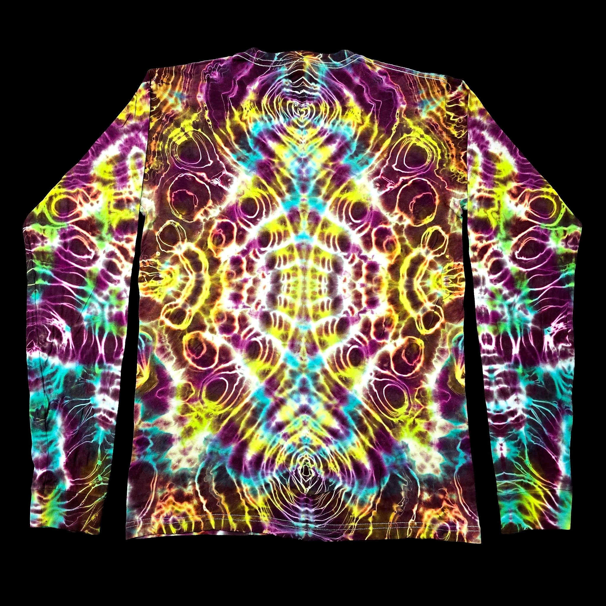 Aura Glyphs - Original Handmade Tie-Dye Long Sleeve Tee