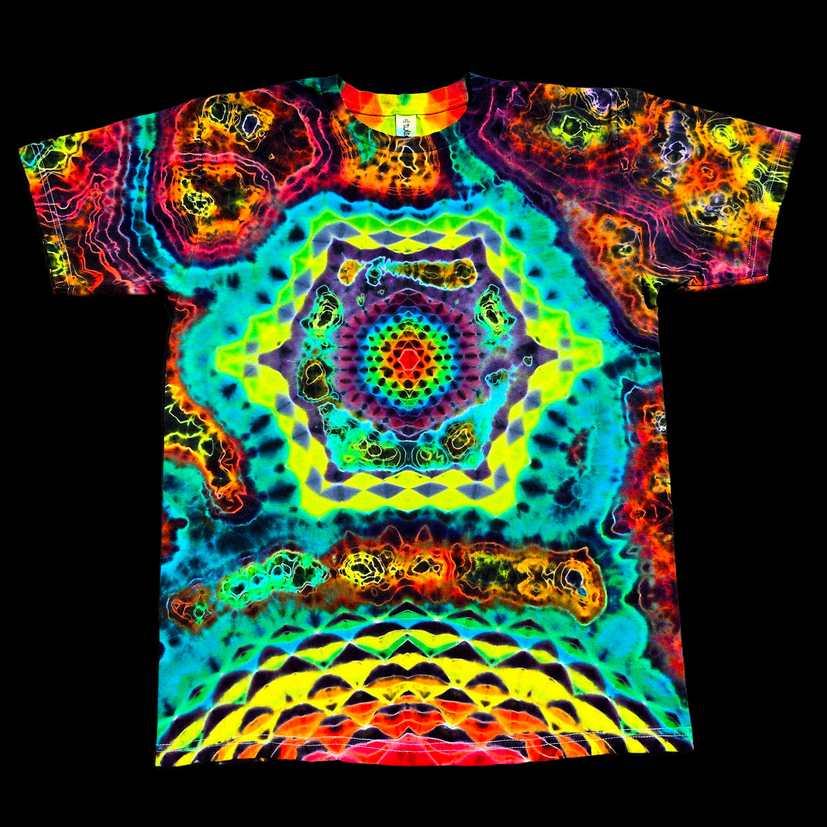 Cosmic Lattice - Original Handmade Tie-Dye Tee