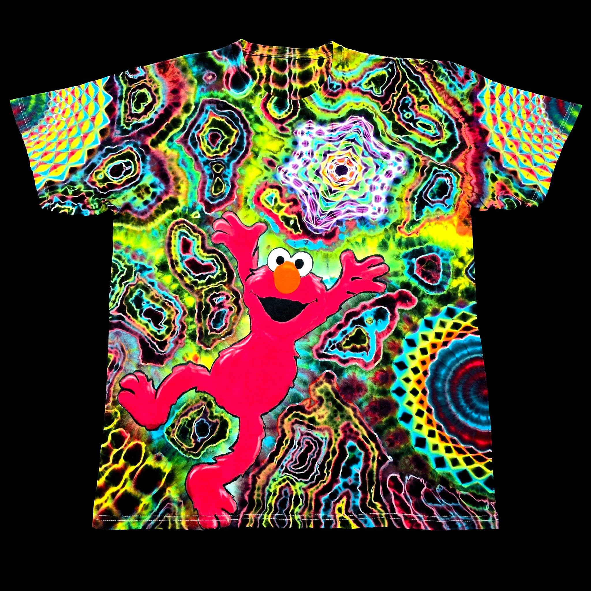 Shakedown Elmo Sesame Street - Original Handmade Tie-Dye Tee