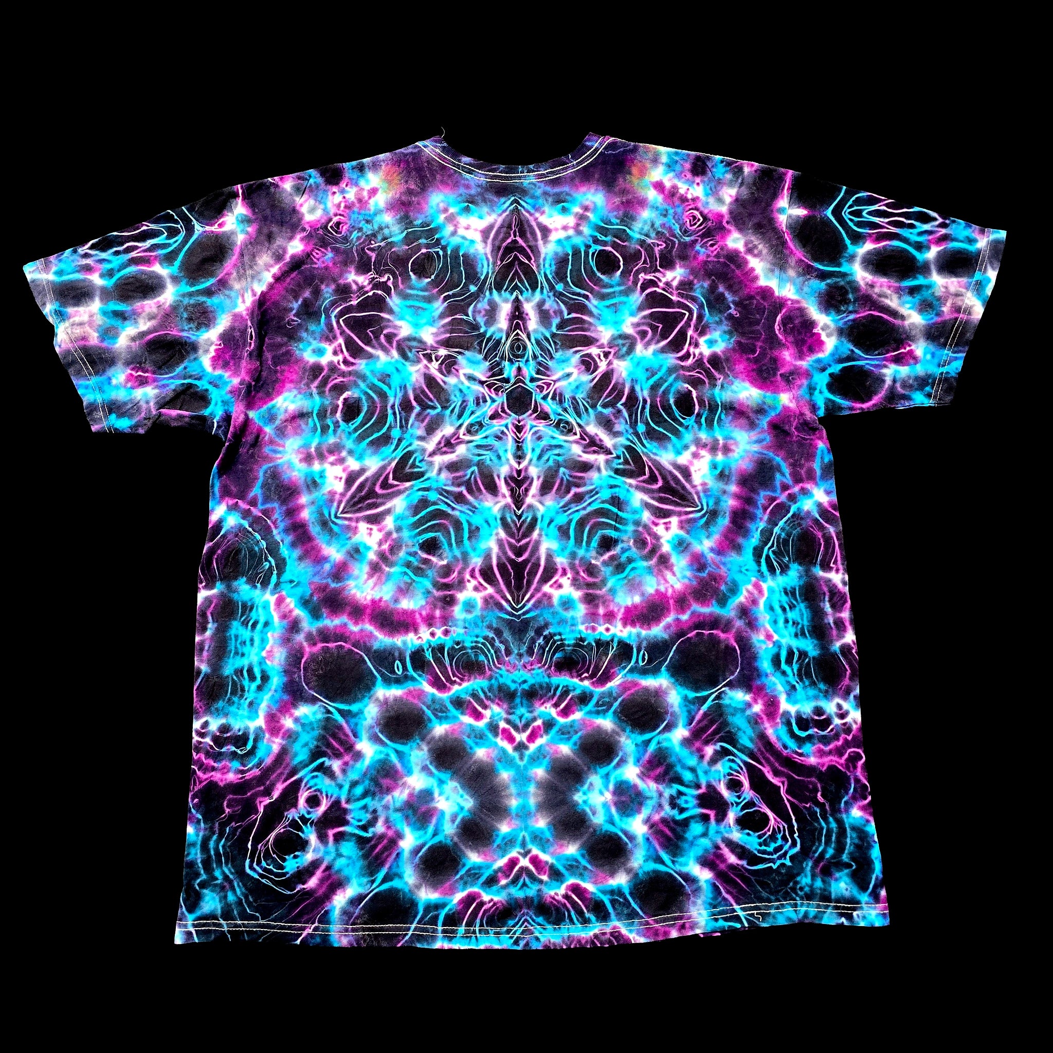 Aqua Pulse - Original Handmade Heart Tie-Dye Tee