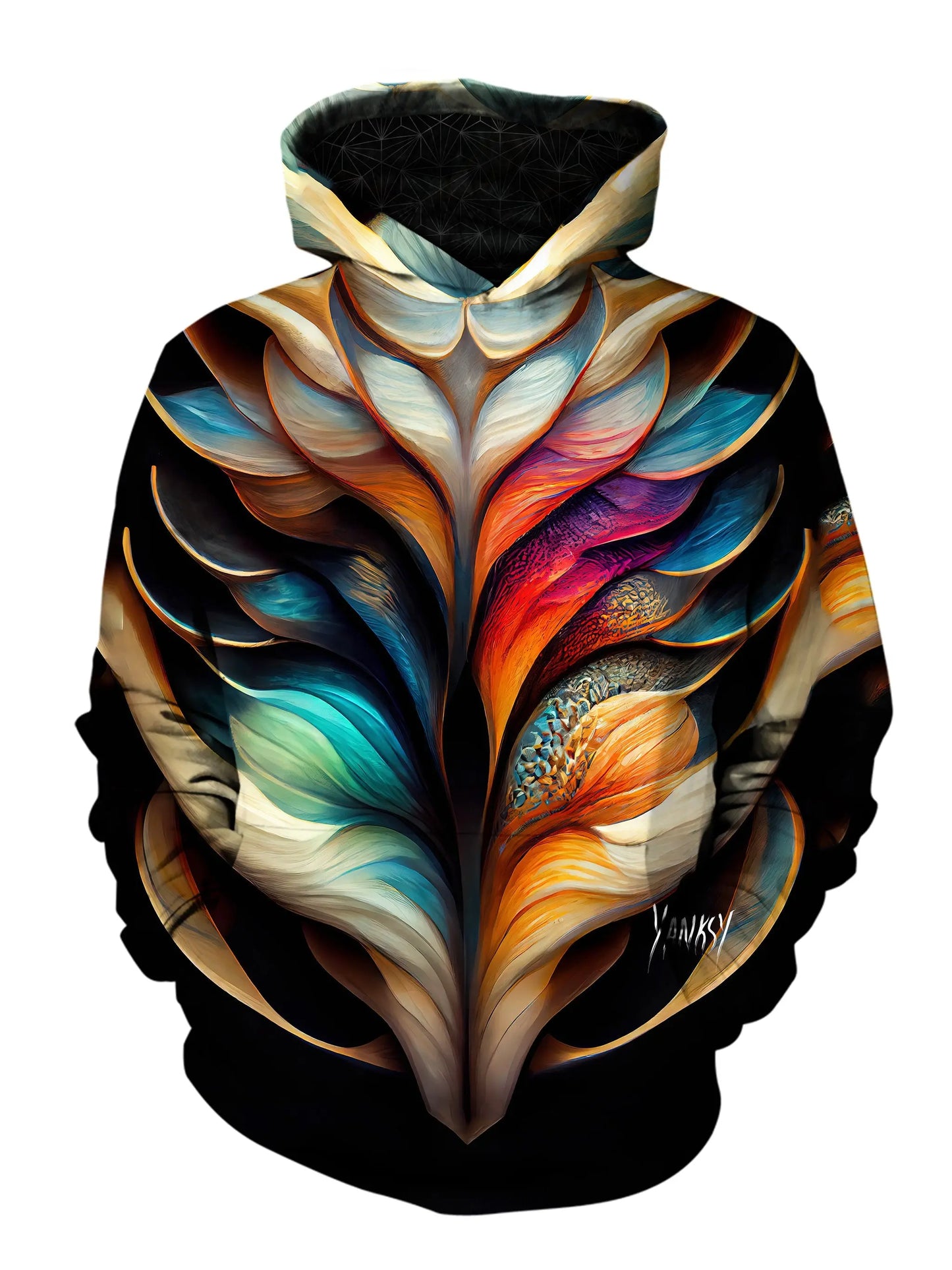 Express your creativity and individuality with this one-of-a-kind trippy pullover hoodie