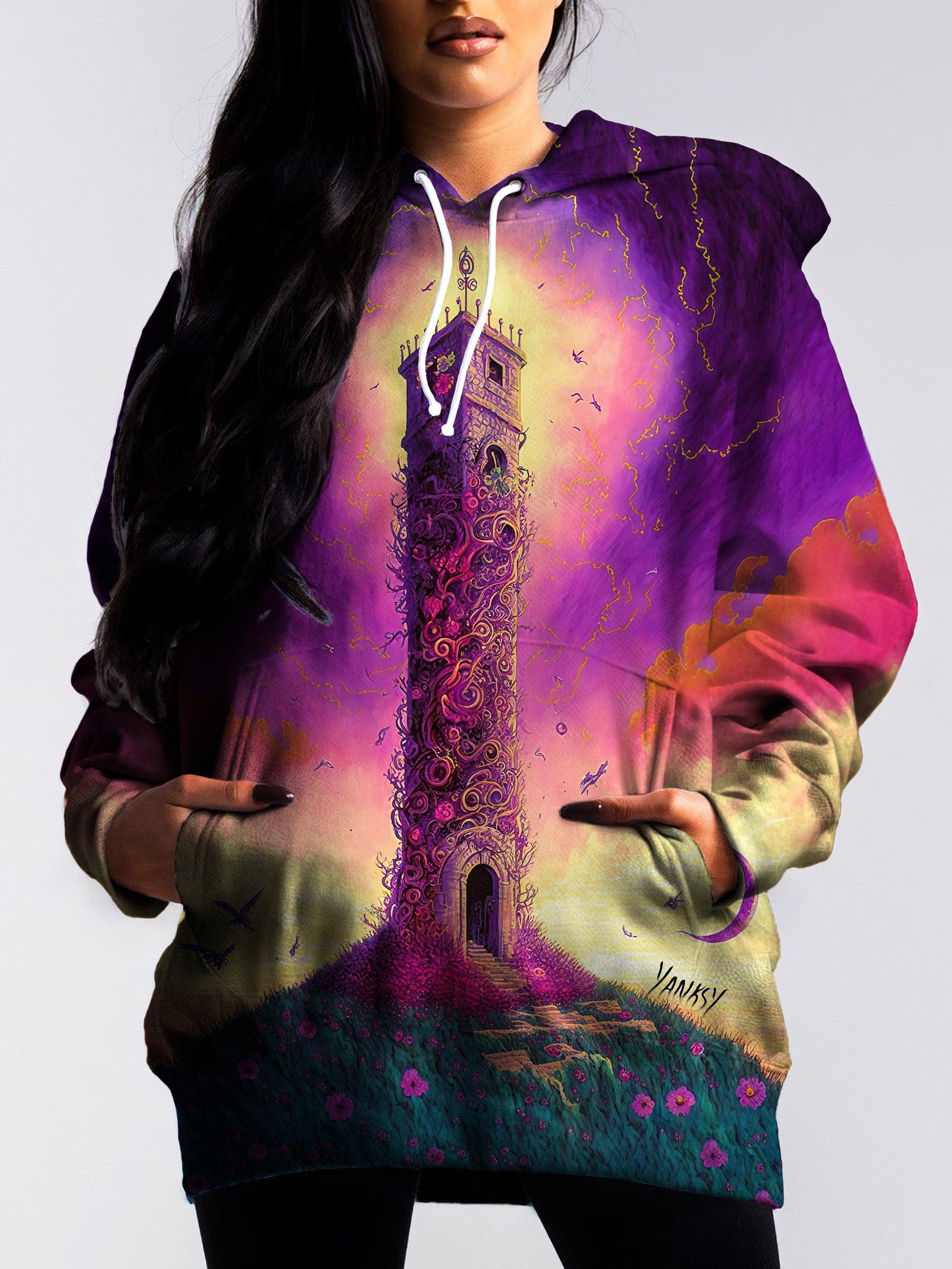 Make a splash with this bold and colorful psychedelic sublimation pullover hoodie