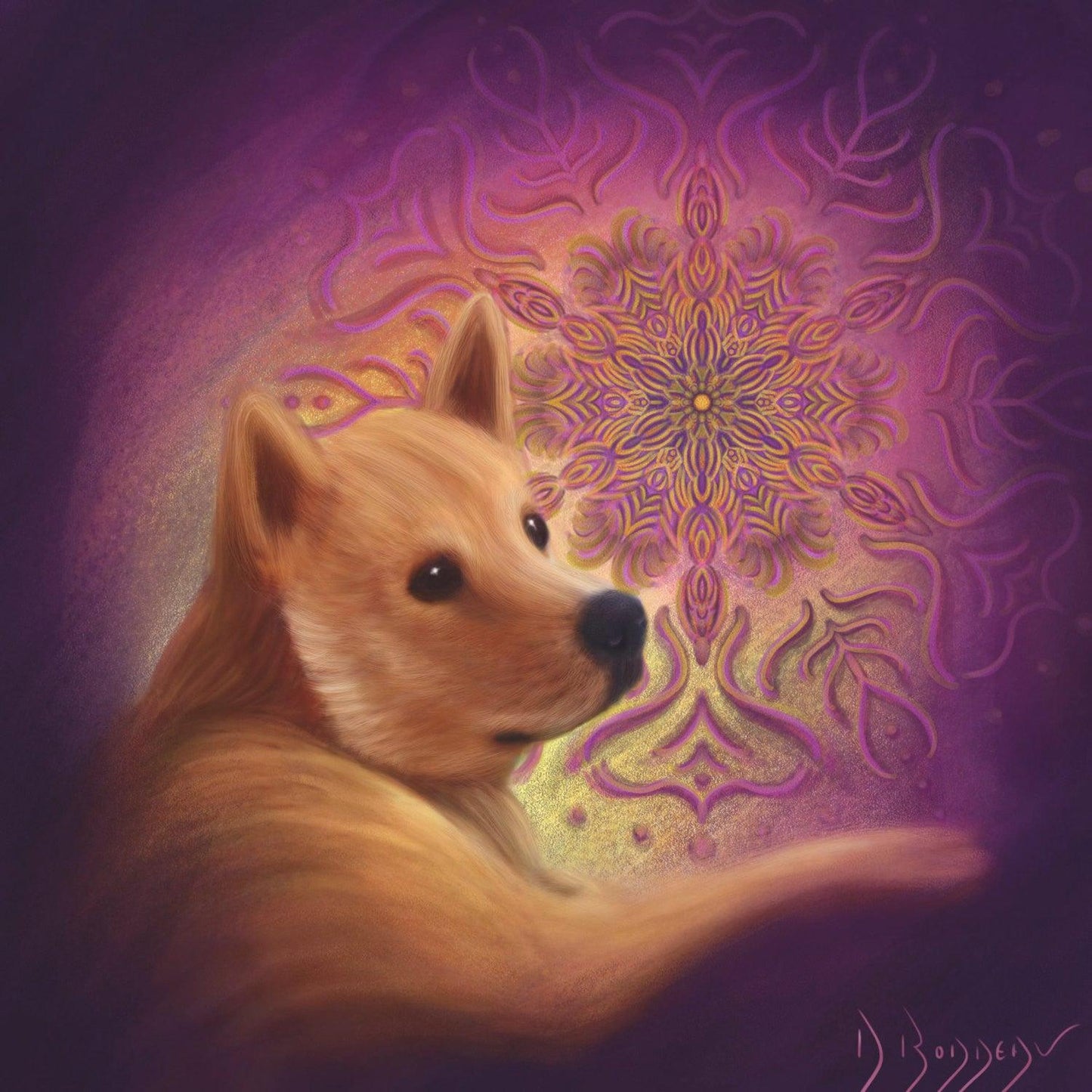Dog Artwork - Visionary Art - Digital Painting - Psychedelic Print -  Trippy Painting - GratefullyDyed