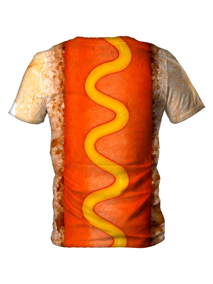 Back view of all over print psychedelic foodie t shirt by Gratefully Dyed Apparel. 