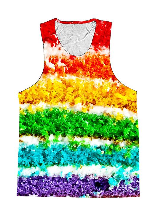 Rainbow Cake Birthday Foodie Premium Tank Top - Boogie Threads