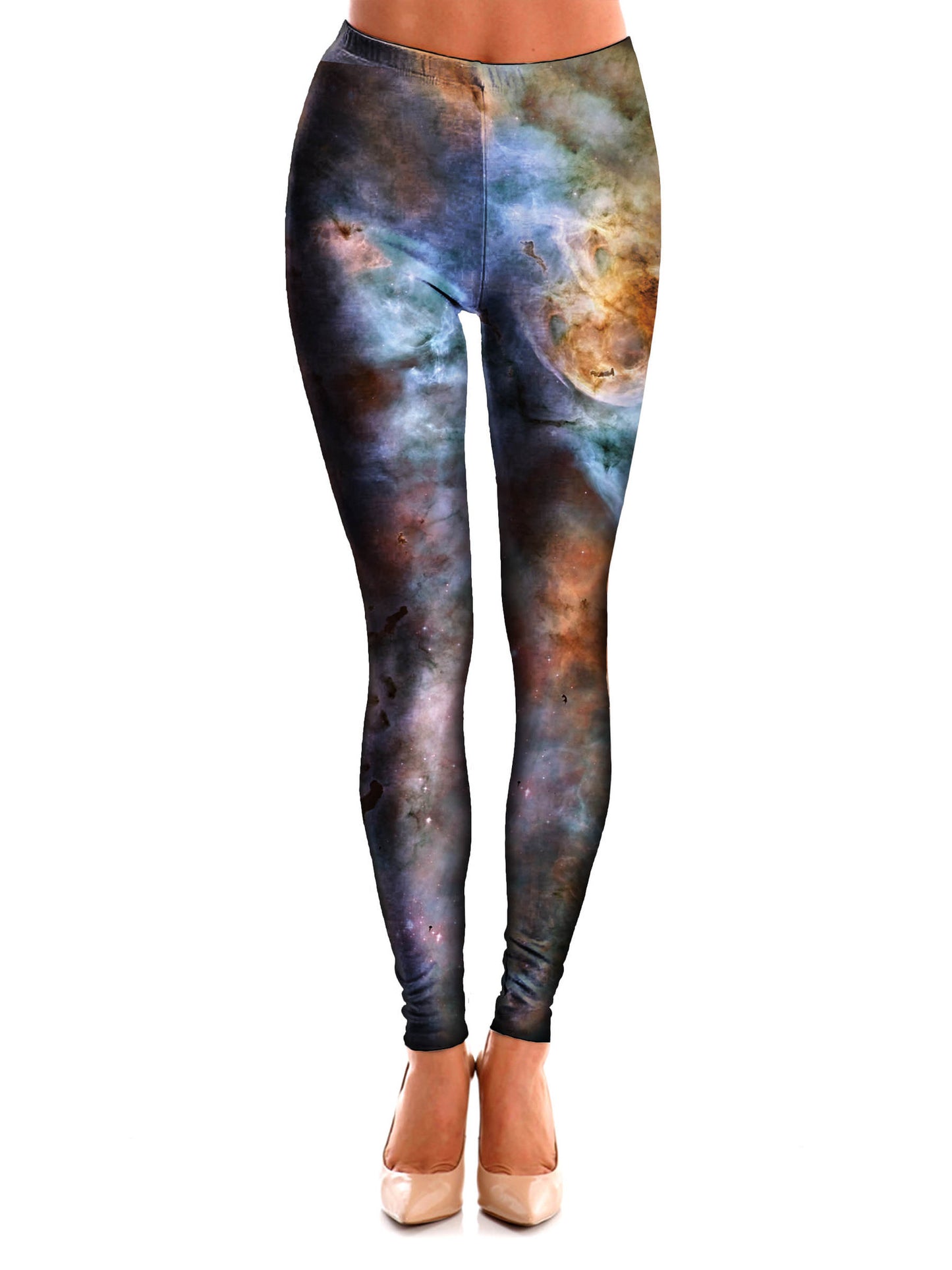 Abstracted Nebula Space Leggings - GratefullyDyed - 1