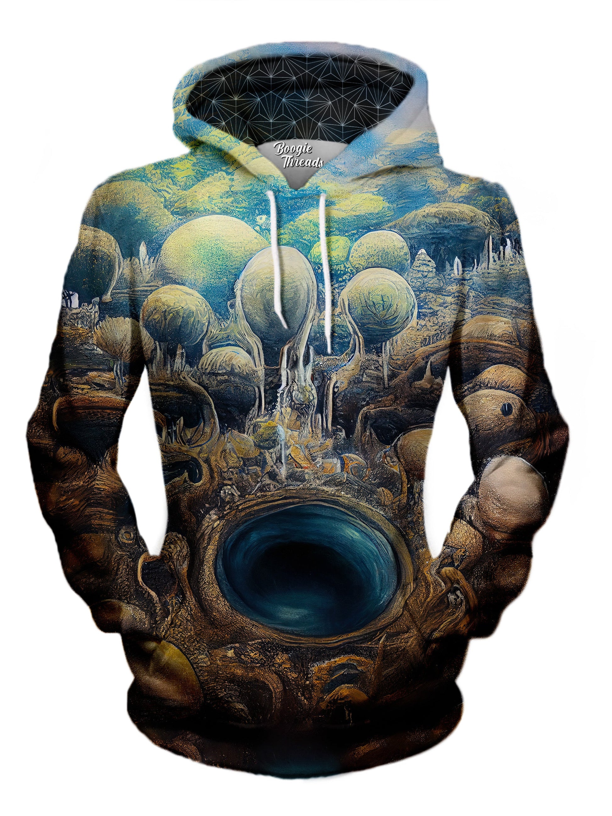 space alien pullover hoodie womens