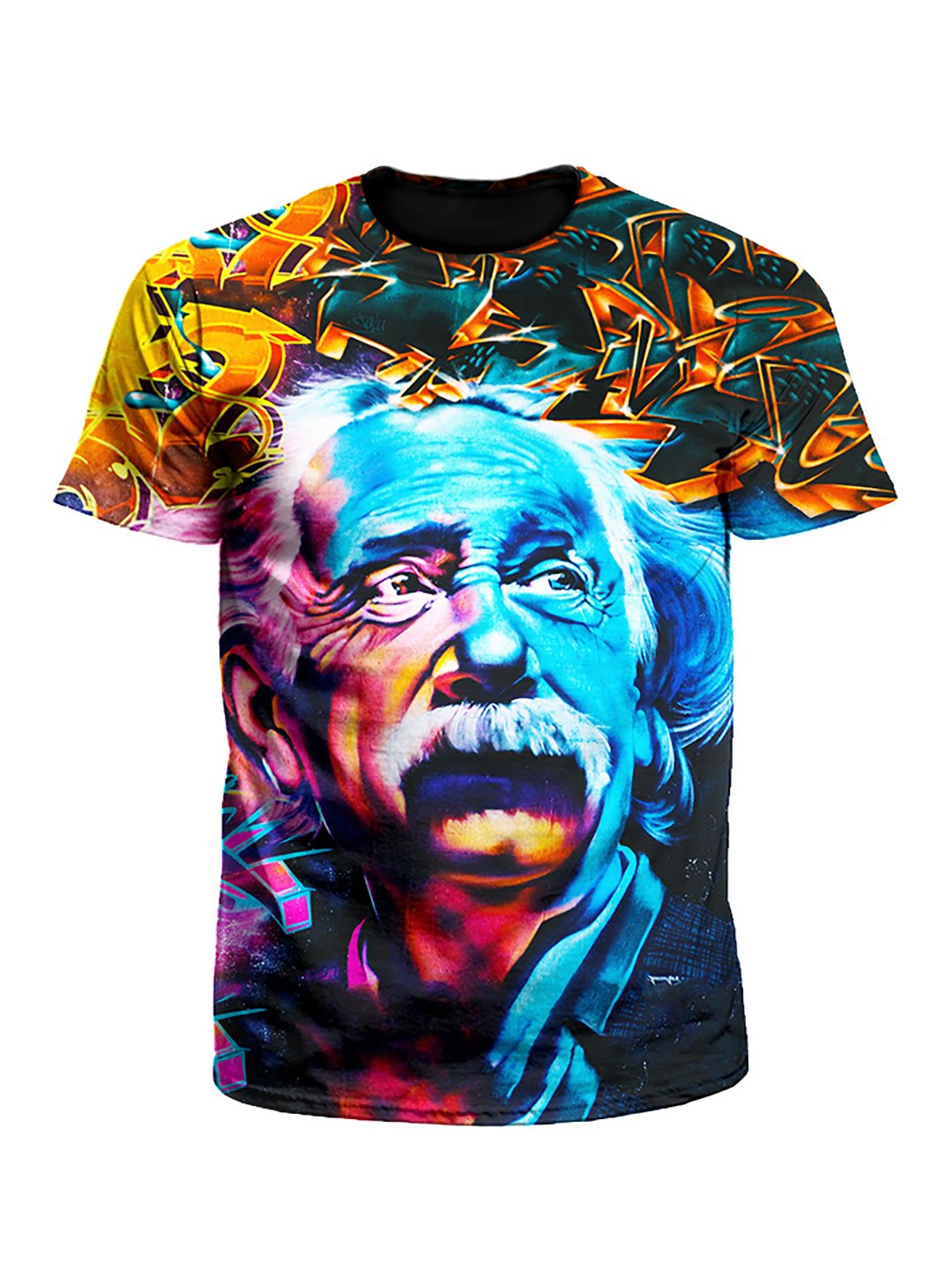 Albert Einstein Graffiti Portrait Unisex T-Shirt - Boogie Threads