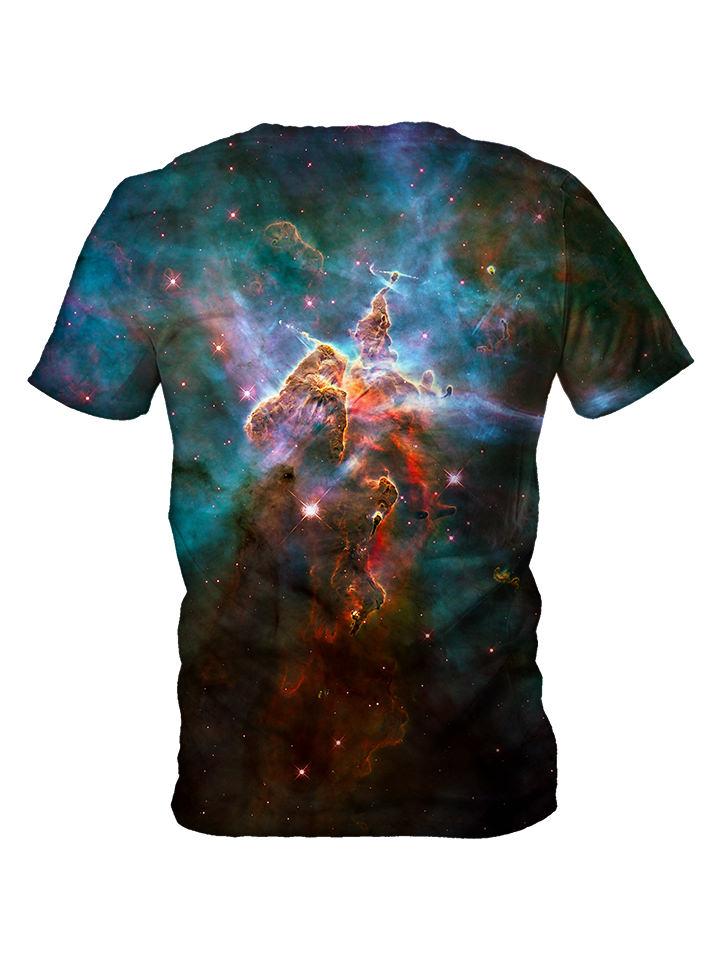 Back view of all over print psychedelic space t shirt by Gratefully Dyed Apparel. 