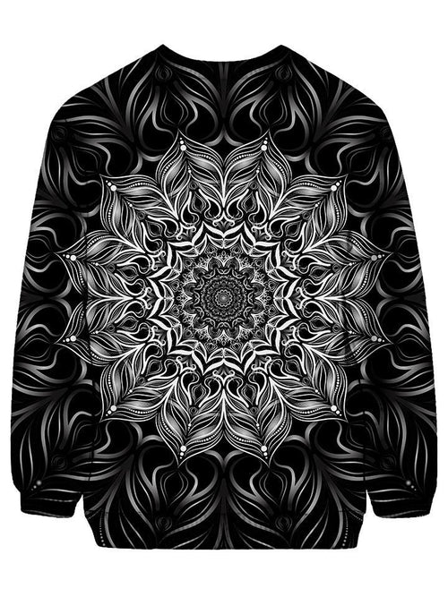 Beautiful Black And White Mandala Sweater Back View