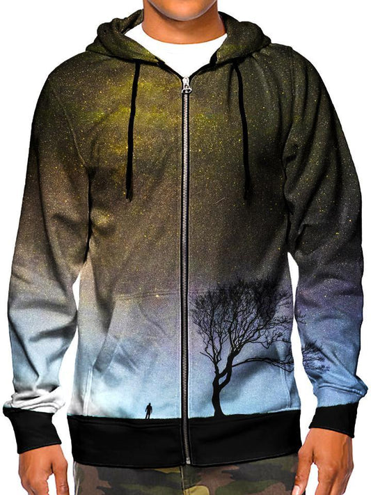 Beautiful Space Zip Up Hoodie Front View