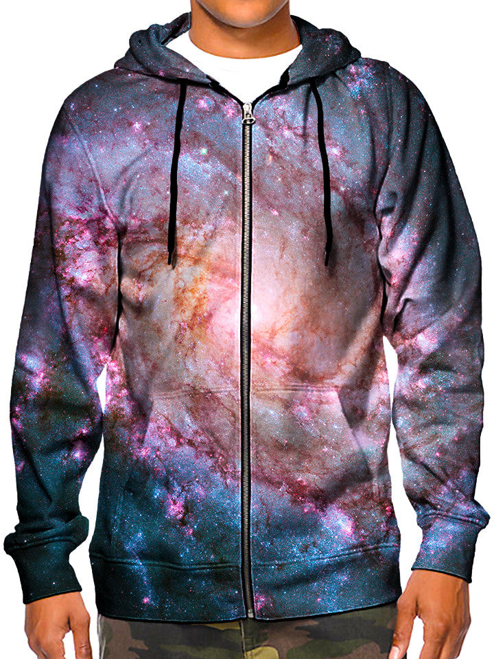 Trippy Space Print Hoodie - Festival Clothing