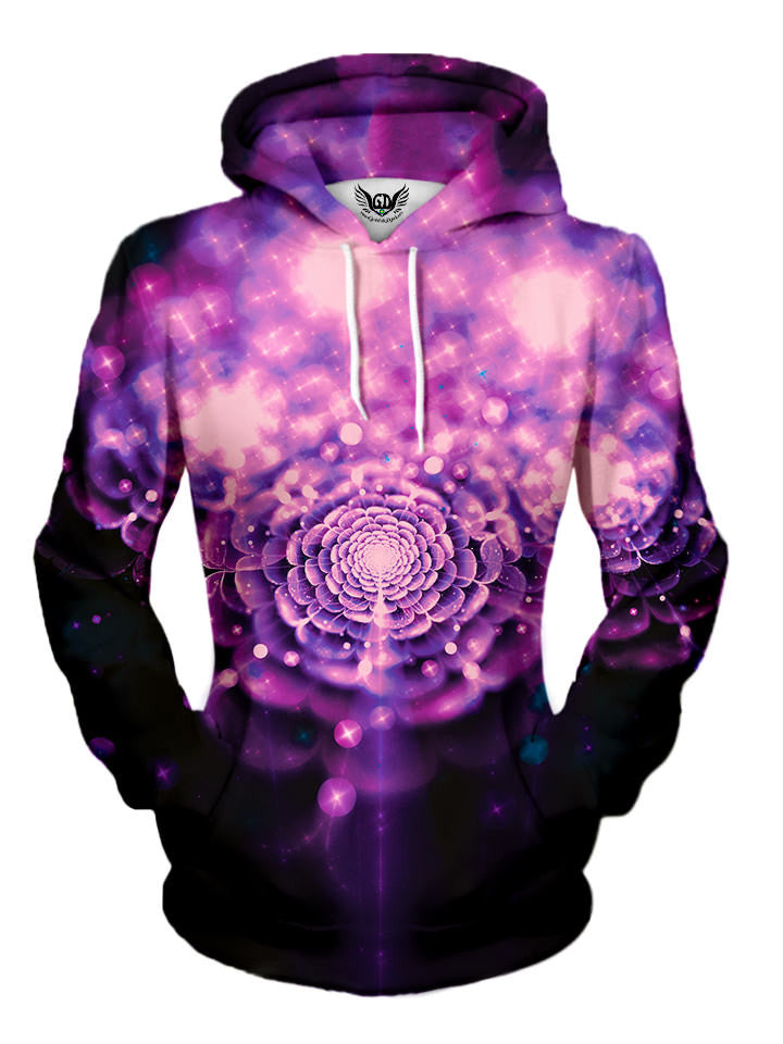 pretty pink trippy flower art hoodie print