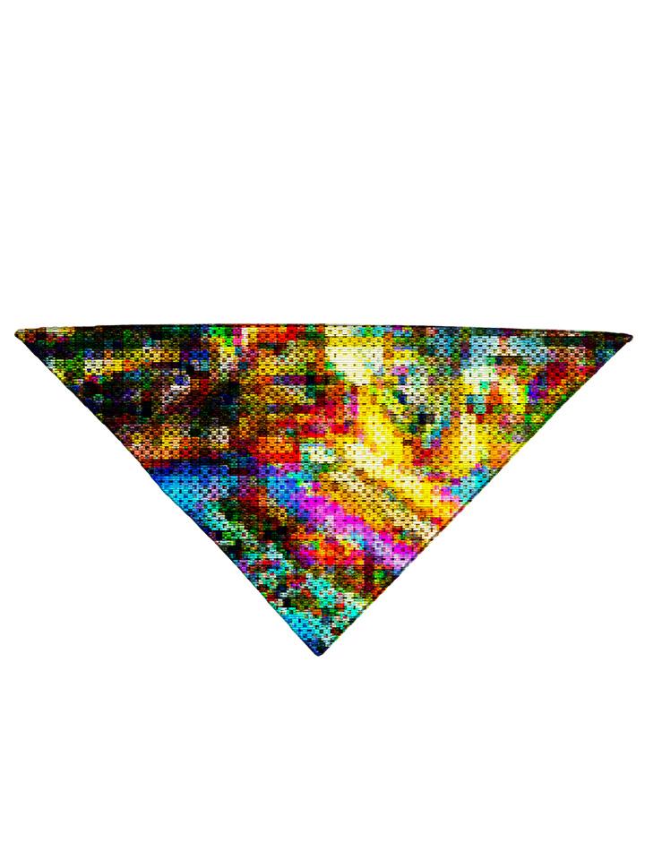 Diagonally folded psychedelic LSD culture printed headband.