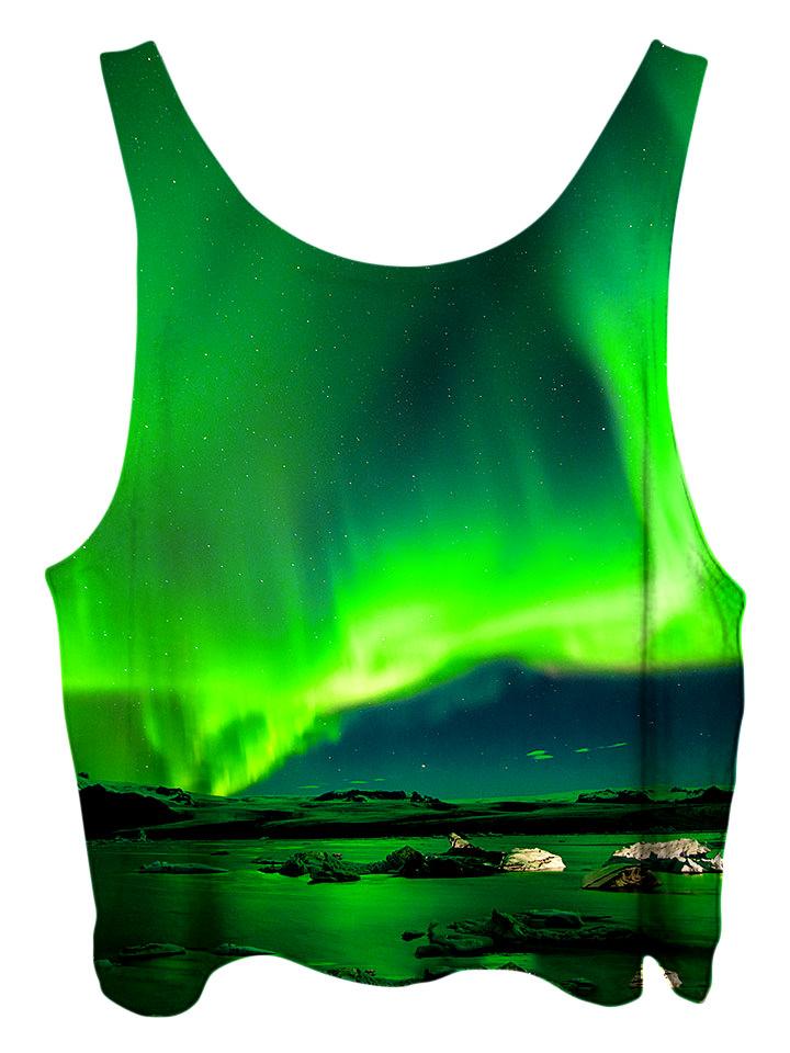 All over print psychedelic space cropped top by Gratefully Dyed Apparel back view.
