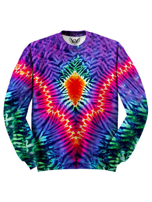 Trippy Neon Stripes And Shapes Sweater