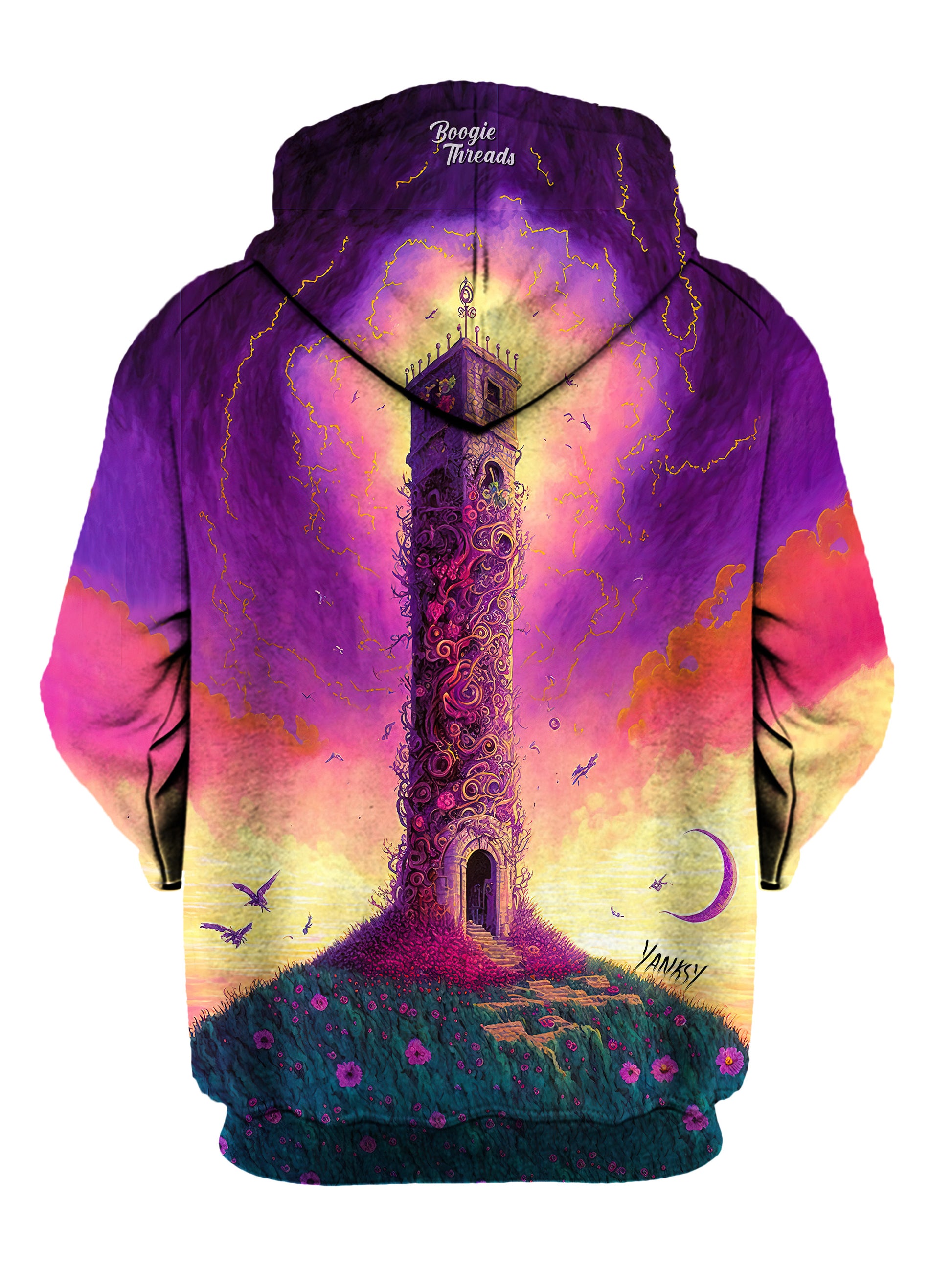 Elevate your wardrobe with this bold and colorful trippy hoodie