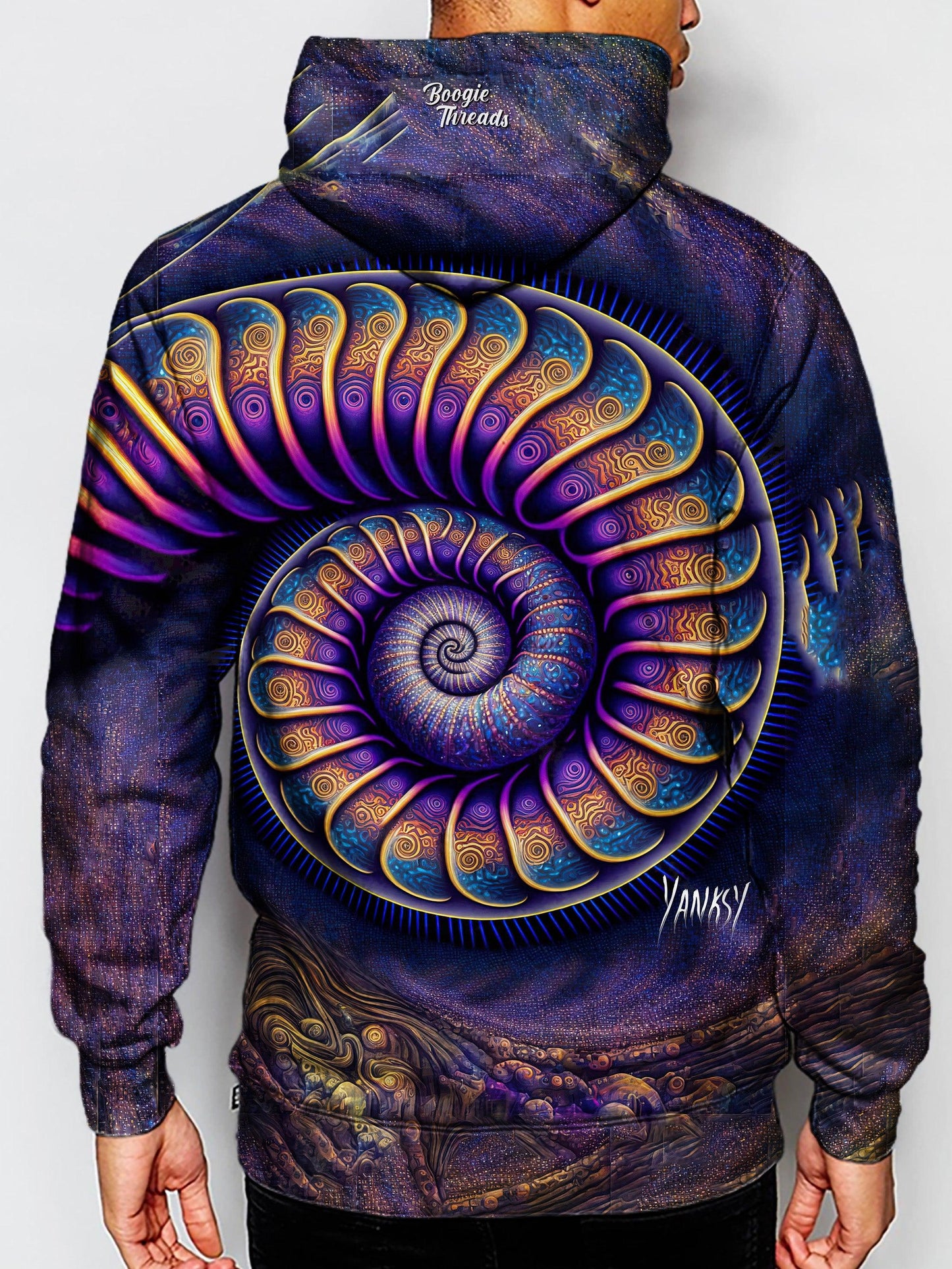Experience the transformative power of psychedelic design with this one-of-a-kind hoodie