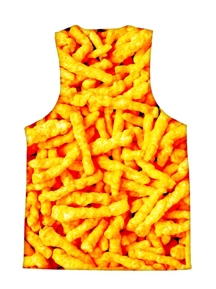 Psychedelic all over print foodie tank by GratefullyDyed Apparel back view.