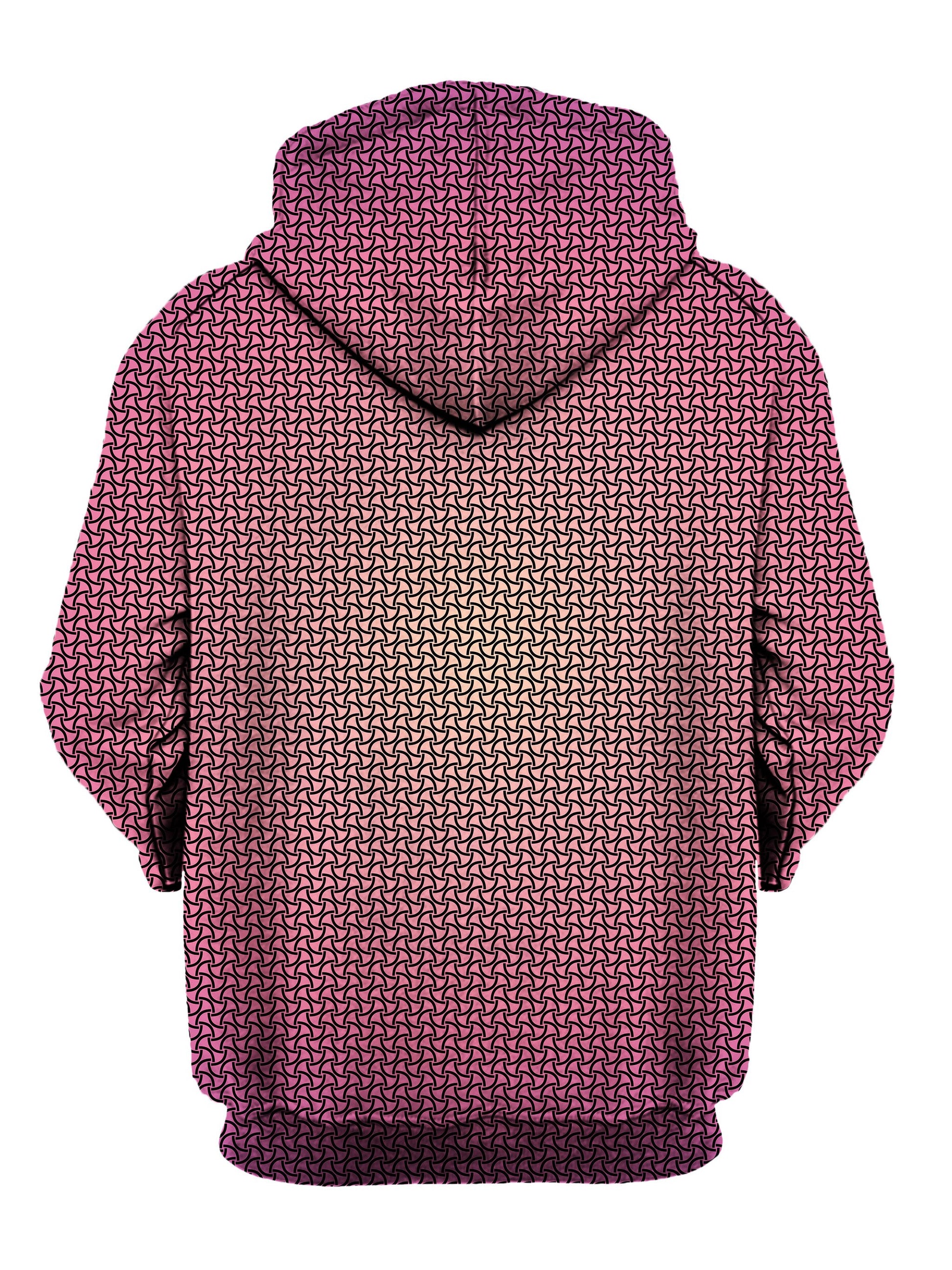 psychedelic hoodie - pink and yellow fade pattern