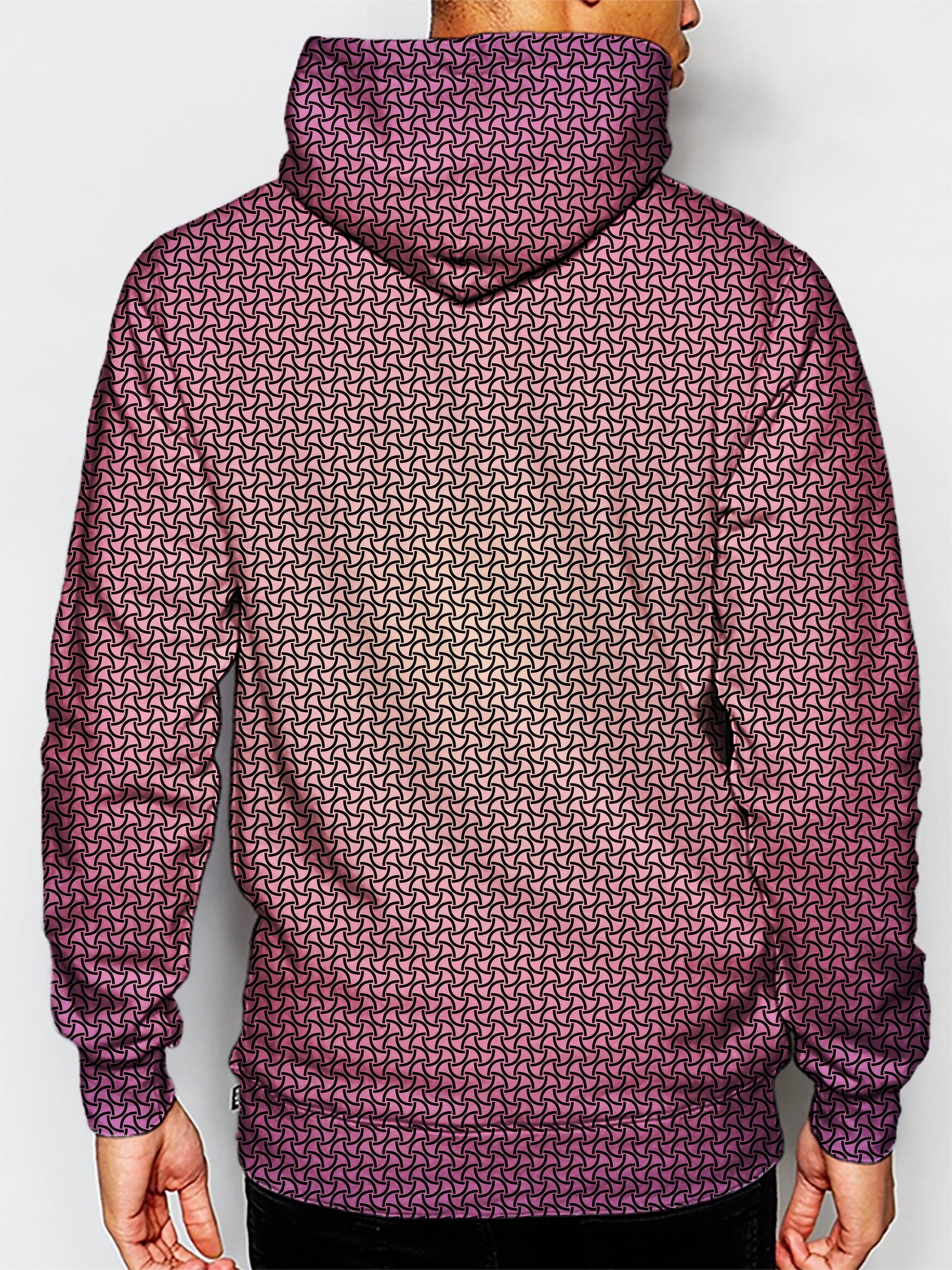 mens music festival hoodie - purple and yellow fade pattern