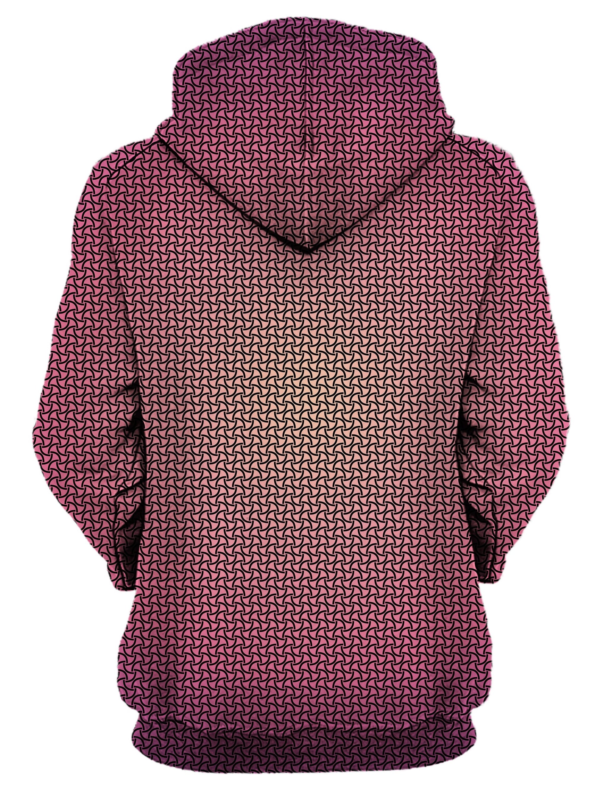 womens back view of trippy festival hoodie pullover
