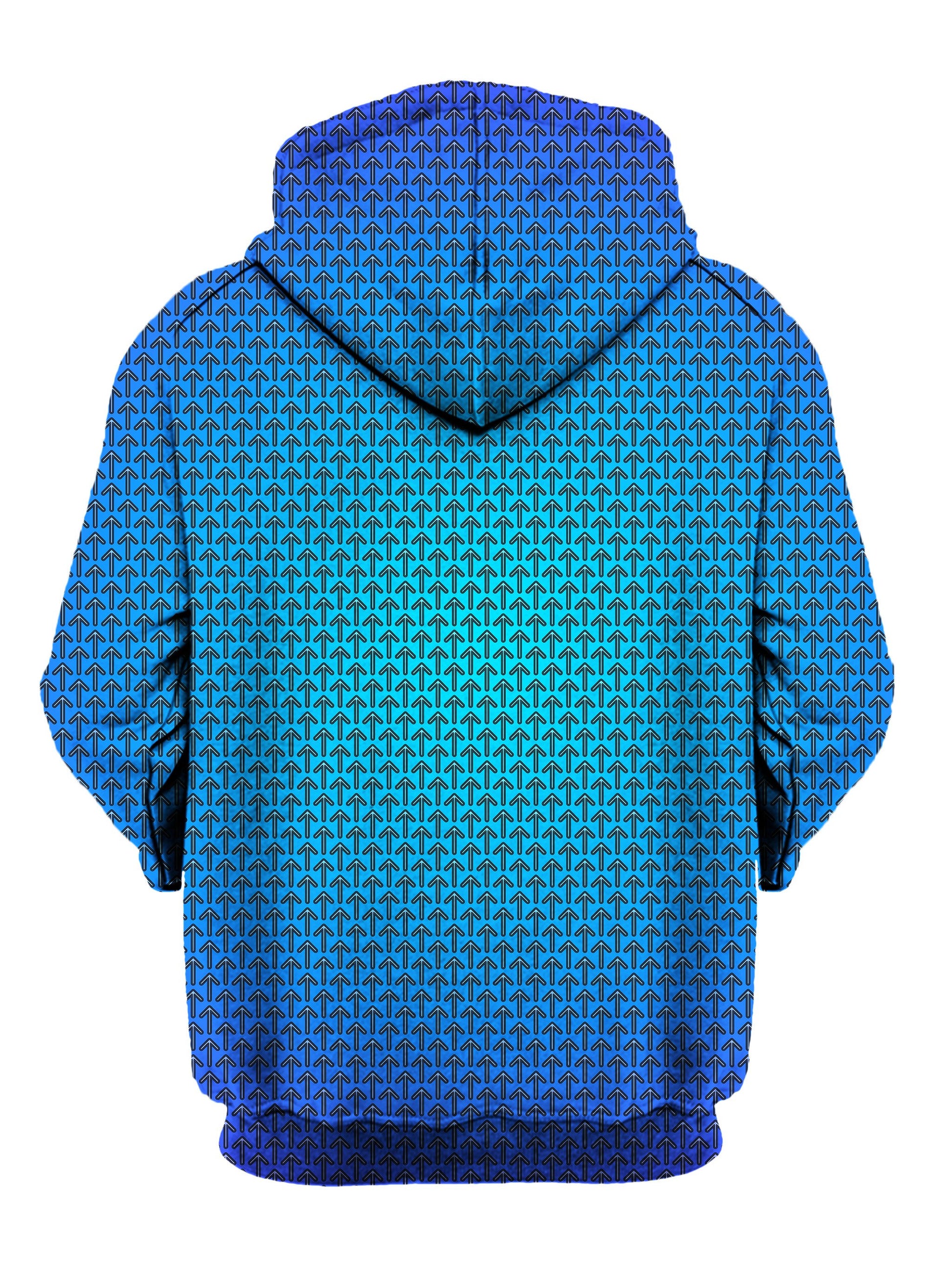 trippy blue and green pattern hoodie print | festival clothing