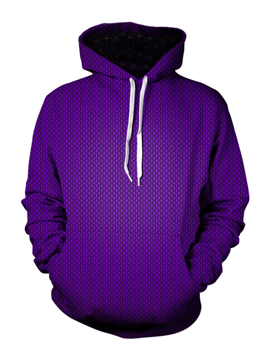 Purple fade pattern hoodie - unisex festival clothing