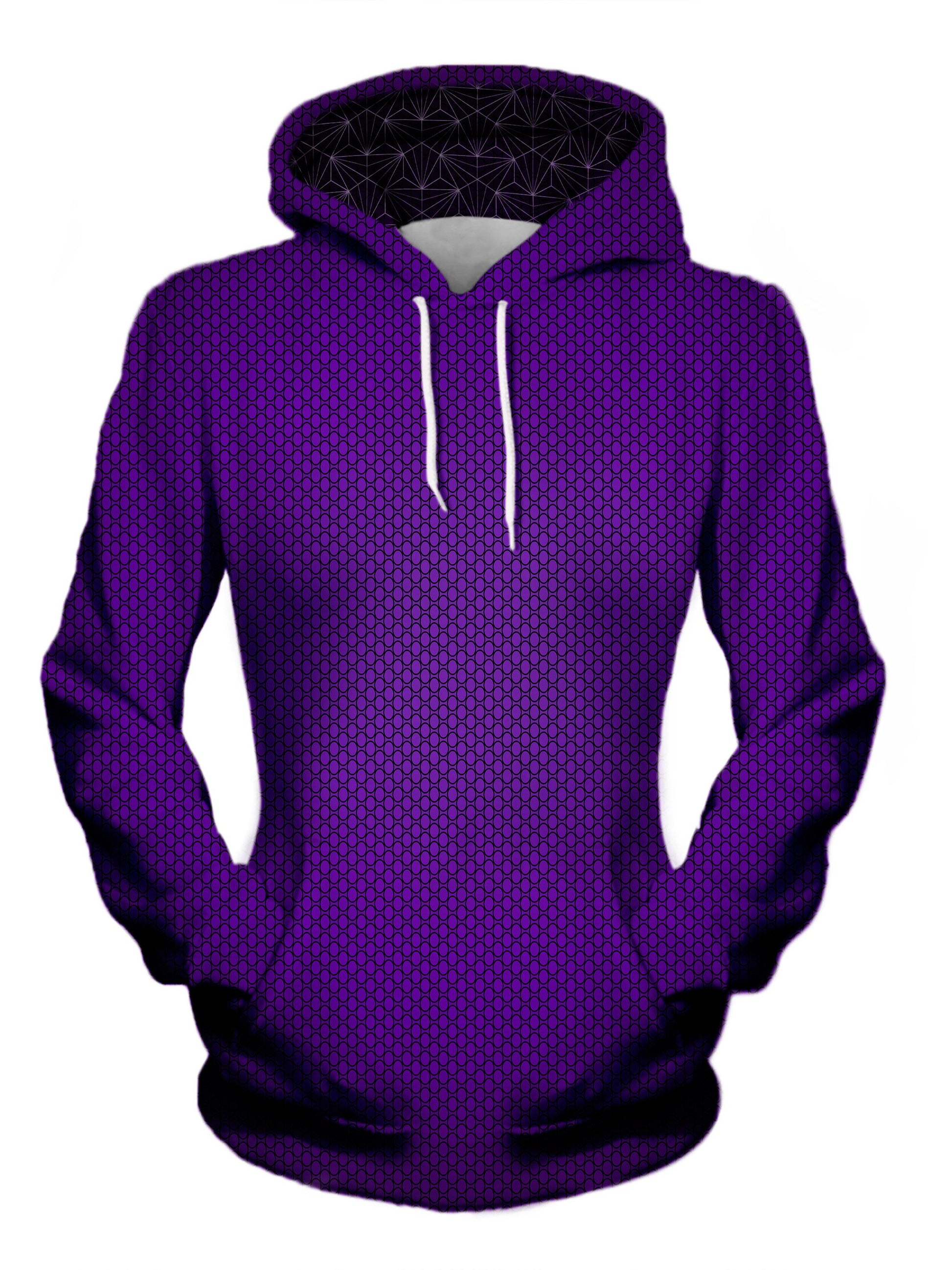 womens front view of purple fade hoodie - edm festival clothing