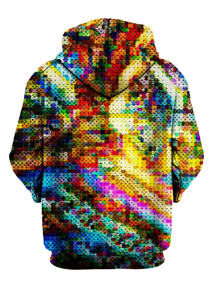 Multi Colored Dotted Pullover Hoodie Back View
