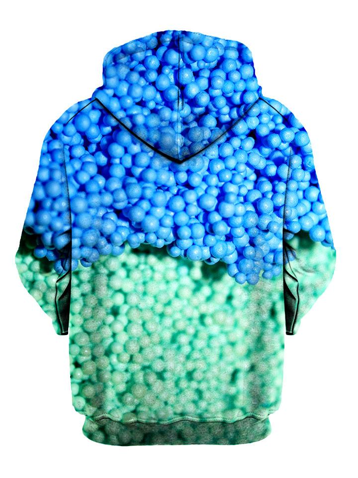 Blue Dippin Dots All Over Print Pullover Hoodie Back View