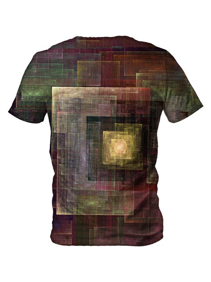 Back view of all over print psychedelic sacred geometry t shirt by Gratefully Dyed Apparel. 