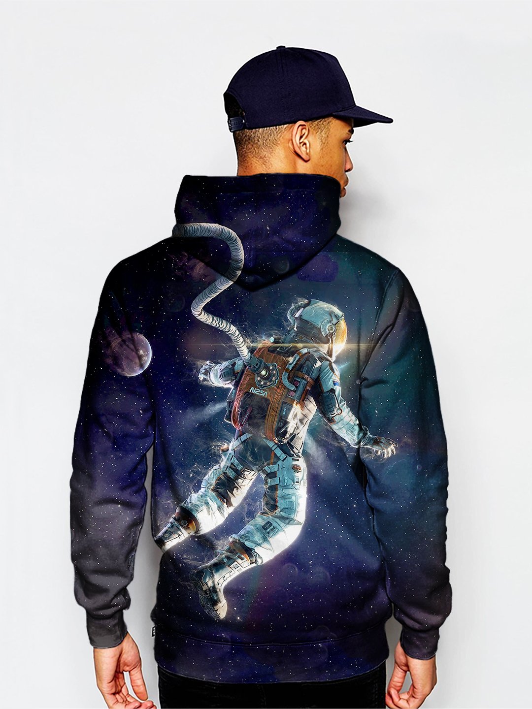 best deep space festival print hoodie