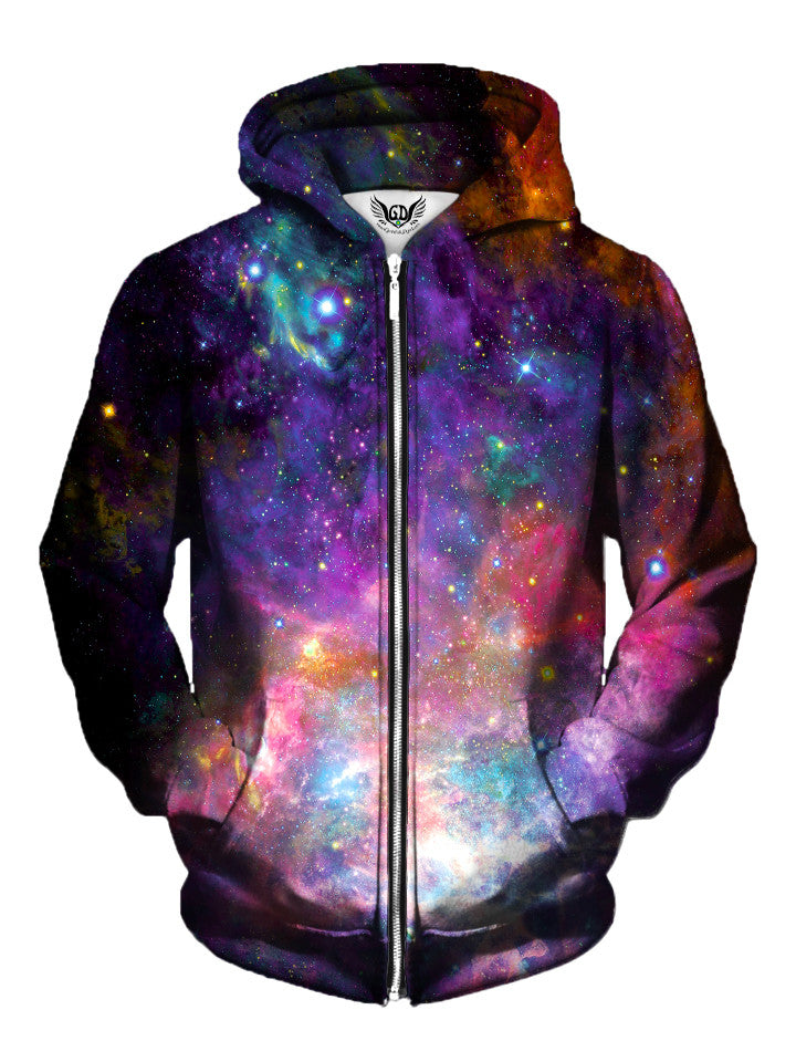Coral Corona Zip-Up Hoodie