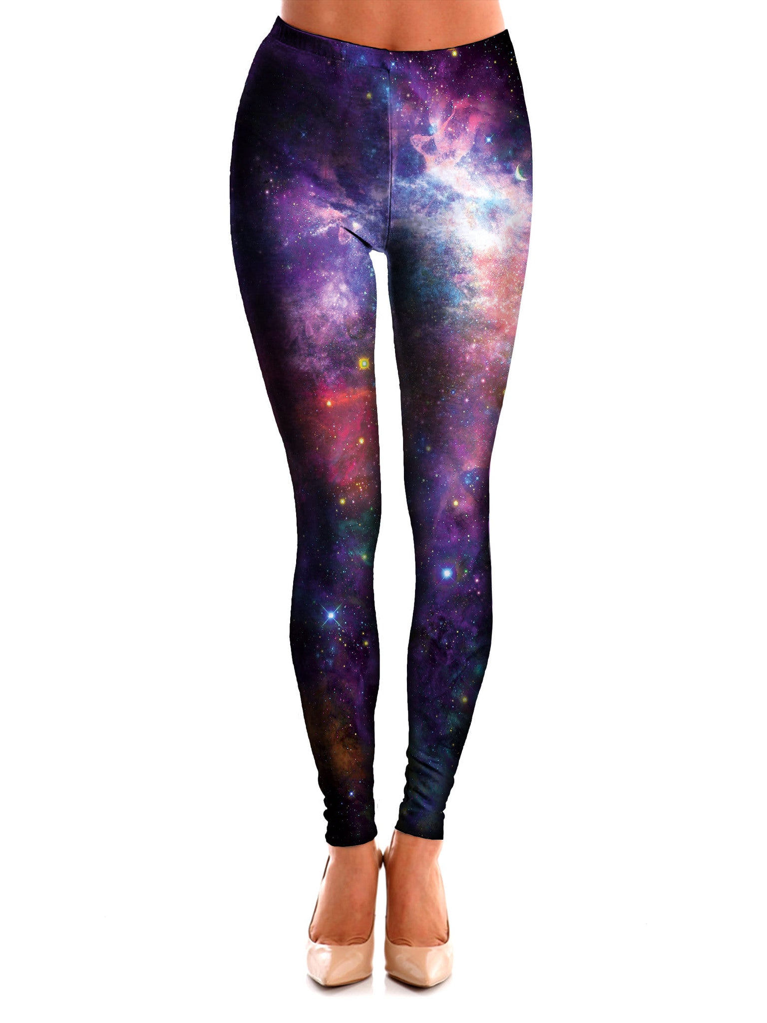 Coral Corona Space Leggings - GratefullyDyed - 1
